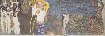 Beethoven Frieze - Middle Wall by Gustav Klimt